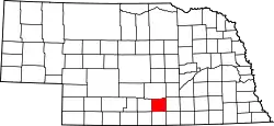 Karte von Kearney County innerhalb von Nebraska