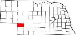 Karte von Perkins County innerhalb von Nebraska