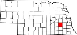 Karte von Seward County innerhalb von Nebraska