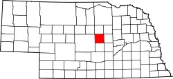 Karte von Valley County innerhalb von Nebraska