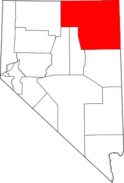 Karte von Elko County innerhalb von Nevada