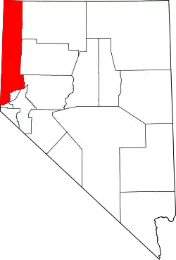 Karte von Washoe County innerhalb von Nevada