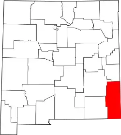 Karte von Lea County innerhalb von New Mexico