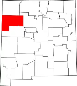 Karte von McKinley County innerhalb von New Mexico