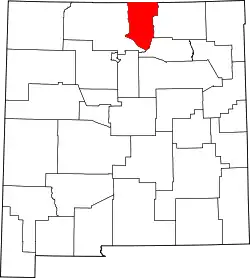Karte von Taos County innerhalb von New Mexico