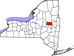 Karte von Fulton County innerhalb von New York