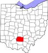 Karte von Ross County innerhalb von Ohio