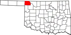 Karte von Harper County innerhalb von Oklahoma