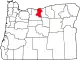 Karte von Sherman County innerhalb von Oregon
