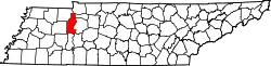 Karte von Benton County innerhalb von Tennessee