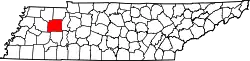 Karte von Carroll County innerhalb von Tennessee