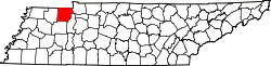 Karte von Henry County innerhalb von Tennessee
