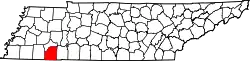 Karte von McNairy County innerhalb von Tennessee
