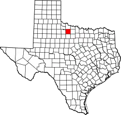 Karte von Baylor County innerhalb von Texas