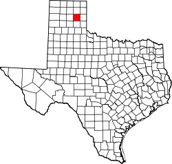 Karte von Gray County innerhalb von Texas