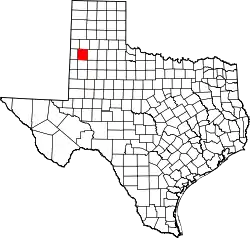 Karte von Lamb County innerhalb von Texas