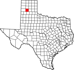 Karte von Randall County innerhalb von Texas