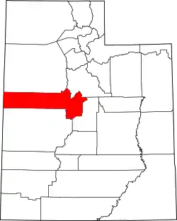Karte von Juab County innerhalb von Utah