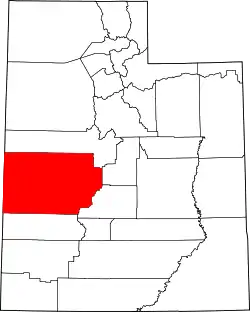 Karte von Millard County innerhalb von Utah
