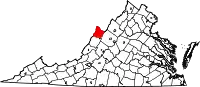 Karte von Highland County innerhalb von Virginia