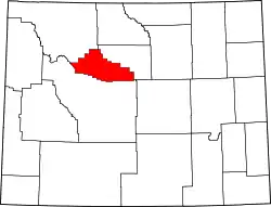 Karte von Hot Springs County innerhalb von Wyoming
