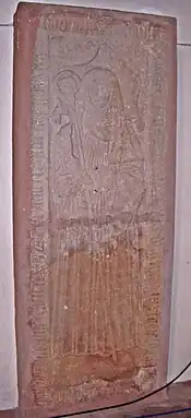 Grabplatte der Äbtissin Margareta Halpquart († 1543)