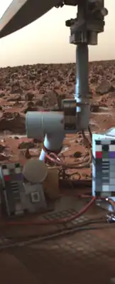 Blick vom Lander Viking&nbsp;2 auf die Tiefebene Utopia.
