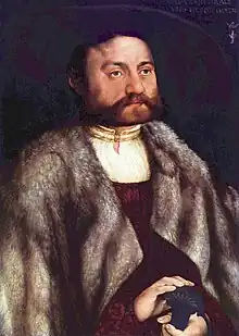 Eitel Hans Besserer I. von Schnürpflingen mit Iltisumhang (um 1529–1530)