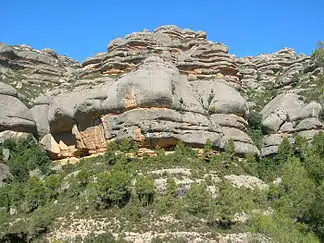 Felsenformation des Gebirges Montsant