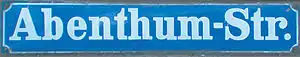 Straßenschild Type 1
