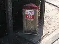 Kilometerstein Mullebeke (Belgien)