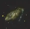 Ultraviolett-Strahlung von NGC 2146, aufgenommen von GALEX