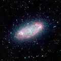 Infrarotaufnahme von der Galaxie NGC&nbsp;2976 vom Spitzer-Weltraumteleskop