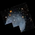 Eine hochaufgelöste Aufnahme des Hubble-Weltraumteleskops zeigt feine Strukturen.
