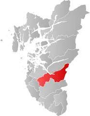 Lage der Kommune in der Provinz Rogaland