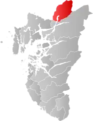 Lage der Kommune in der Provinz Rogaland
