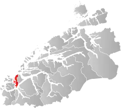 Lage der Kommune in der Provinz Møre og Romsdal