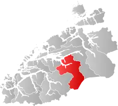 Lage der Kommune in der Provinz Møre og Romsdal