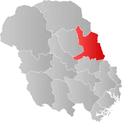 Lage der Kommune in der Provinz Telemark