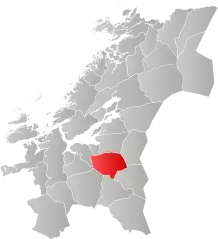 Lage der Kommune in der Provinz Trøndelag