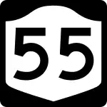 Straßenschild der New York State Route 55