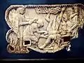 Möbelschmuck, Elfenbein, in Pompeji gefunden