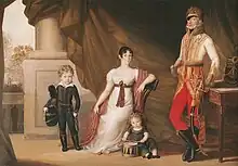Familienbildnis von 1810: Alfred (links) mit Vater, Mutter und Bruder Ferdinand