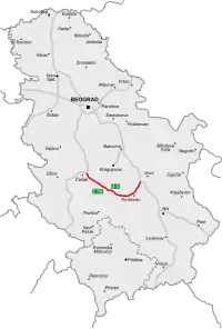 Verlauf des Autoput A5