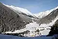 Blick auf den Ort vom Skihang am Wolfsegg (1680&nbsp;m)
