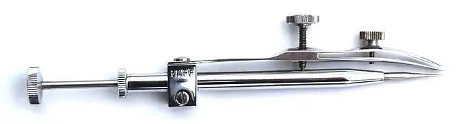 Fallnullenzirkel für Kreise ab ca. ½&nbsp;mm Durchmesser