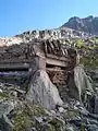 Ehemalige Bunkeranlage über dem Pass an der Fellilücke (2476&nbsp;m)