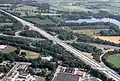 Autobahnkreuz Oldenburg-Ost: Oben die A 29, unten die A 28
