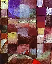 Paul Klee:Motiv aus Hammamet, Aquarell (1914)
