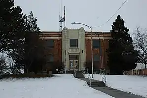 Oneida County Courthouse in Malad City, gelistet im NRHP Nr. 87001588